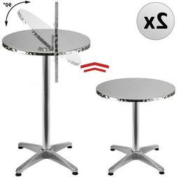 2x Table de bar pliable 2en1 alu hauteur r&eacute;glable - 70cm/11