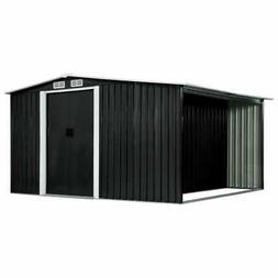 Avec Portes Anthracite 329,5x312x178 Cm Acier Cabane