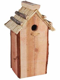 Pour Oiseaux En Bois D' Sapin Avec Toit Paille - Disp. 3