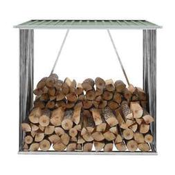 vidaXL Abri de Stockage de Bois Acier Galvanis&eacute; 163x83x154 