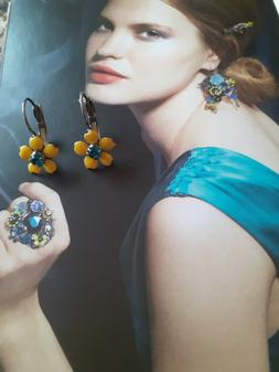 Belles petites boucles d'oreilles dormeuses "Jardin d'Hiver"