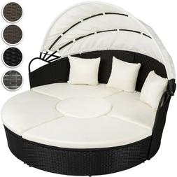 Chaise Longue Bain Soleil En Alu R&eacute;sine Tress&eacute;e Transat To