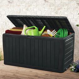 Coffre de rangement malle de rangement anthracite 270 L avec