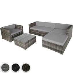 R&eacute;cine Tress&eacute;e Poly Rotin Acier Avec Coussins