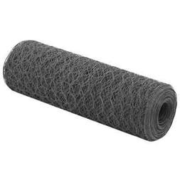 vidaXL Grillage Acier Rev&ecirc;tement PVC 25x0,5 m Hexagonal Gri