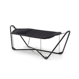 Lit Suspendu Rembourr&eacute; Chaise Longue Stable Noir