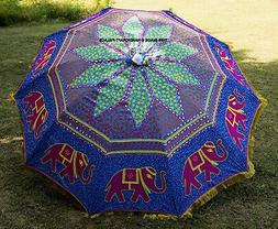 Parasol &Eacute;l&eacute;phant Brod&eacute; Indien Ext&eacute;rieur Parasol Chemin P