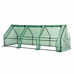 Polytunnel Serre Grow Tent Cadre En Acier 2.7x0.9x0.9m Vert 