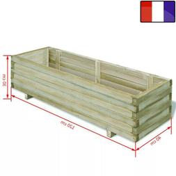 I&egrave;re Rectangulaire Bois Jardin Terrasse Balcon Patio Bac &agrave;