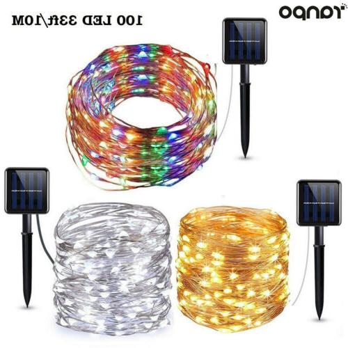 100 led 10m led solaire fairy clair