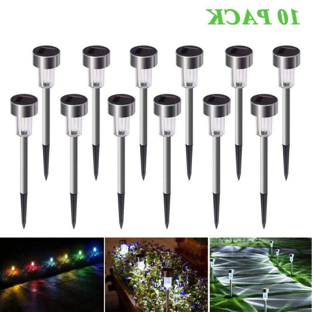 10x mini jardin solaire led allume exterieur
