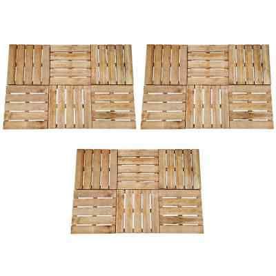 18x bois dalles de terrasse marron revetement