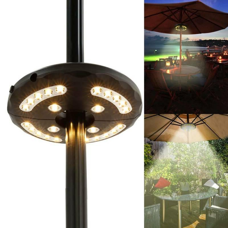 24led patio parapluie parasol lumiere jardin exterieur