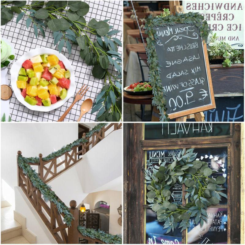 2pcs guirlande deucalyptus artificiel decoration murale de