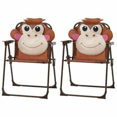 2x chaises de jardin pour enfants marron