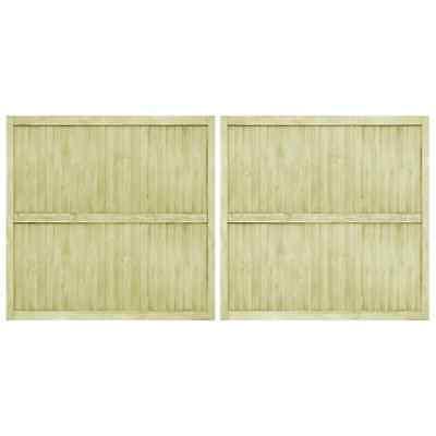 2x portillon jardin bois pin impregne portail