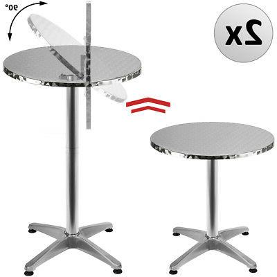 2x table de bar pliable 2en1 alu