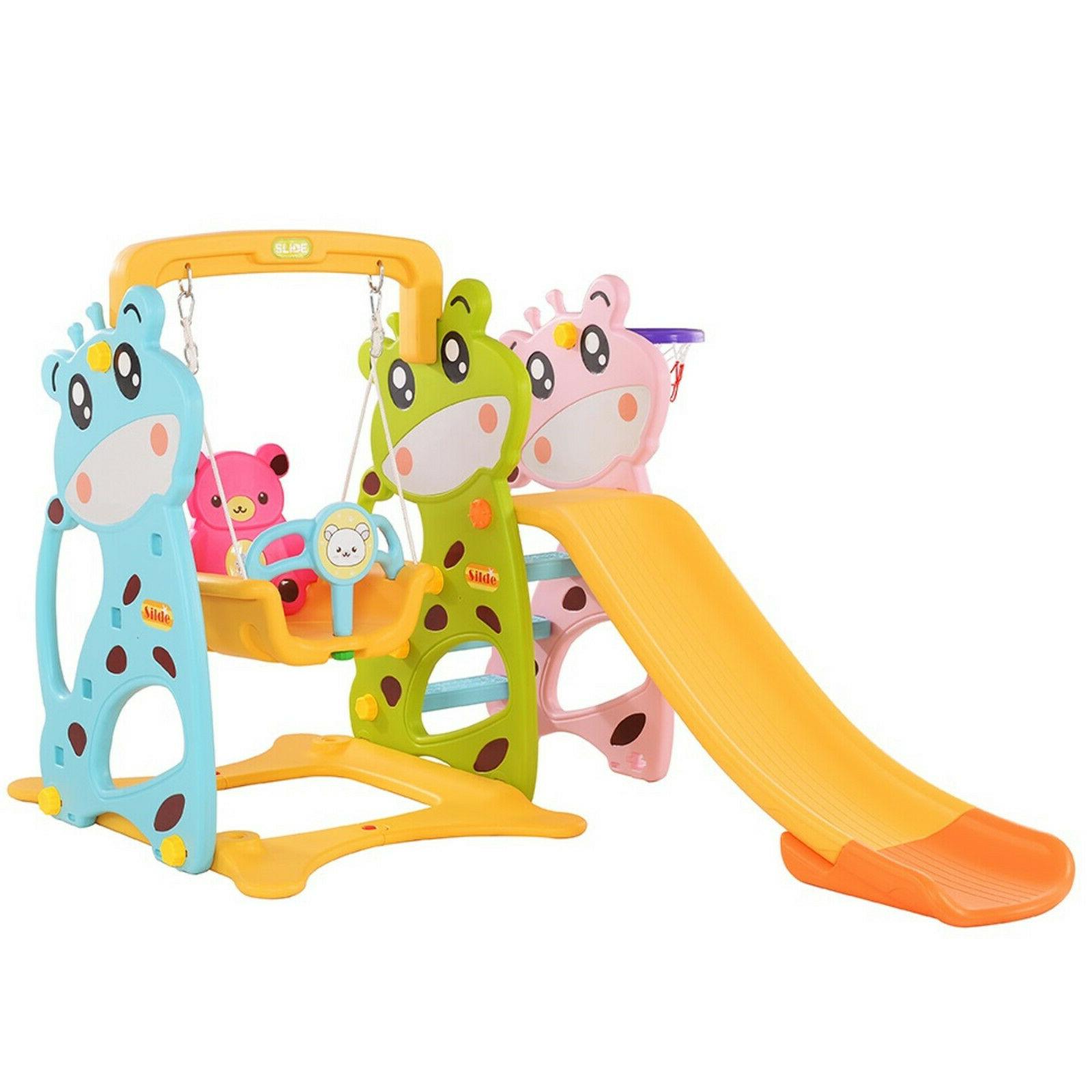 3in1 toboggan pour enfants balancoire jardin bebe