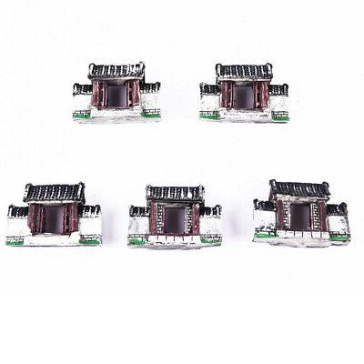 5pcs chinois antique porte mur miniature maison