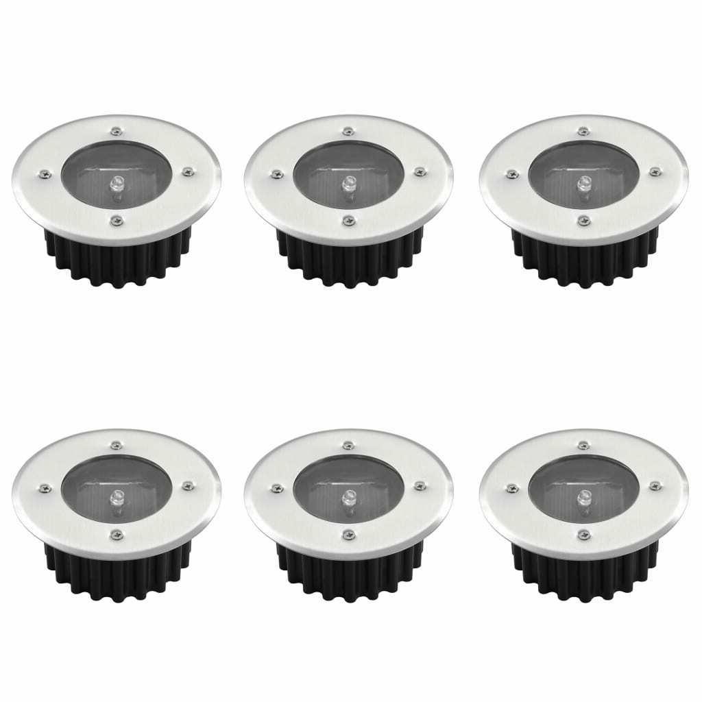 6x lampe solaire ronde d exterieur eclairage