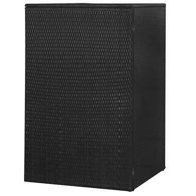 abri de poubelle simple noir resine tressee