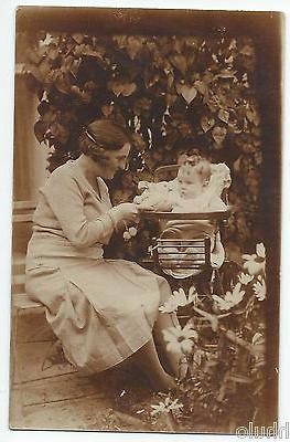 bm405 carte photo vintage card rppc femme