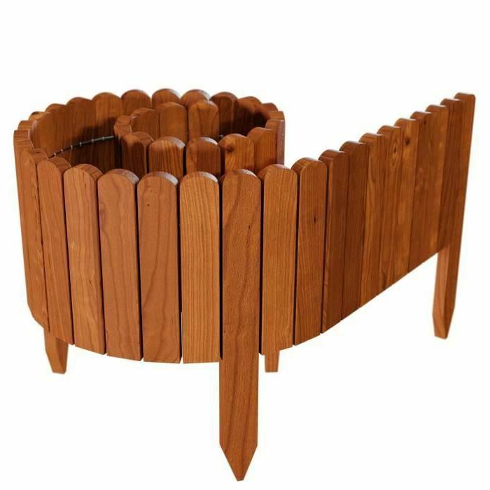 bordure de jardin bois deroulable pelouse cloture