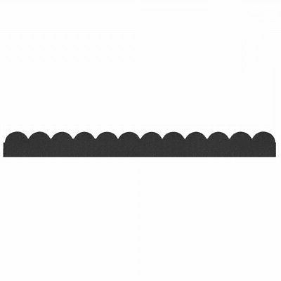 bordure de jardin flexible 120x5xh9cm gris caoutchouc