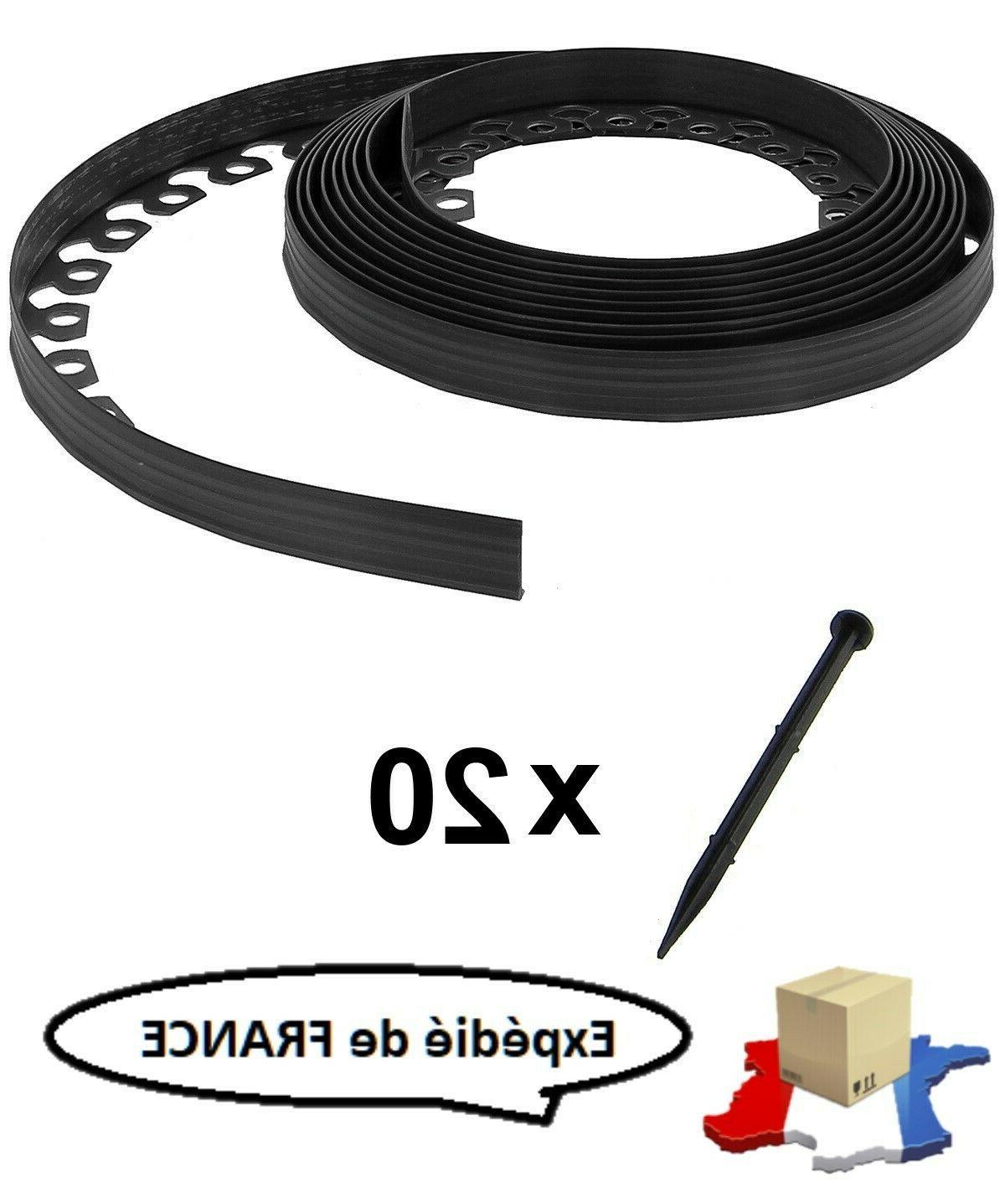 bordure de jardin flexible noire 3 8