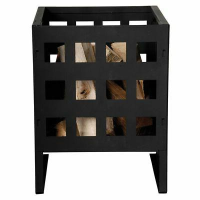 brasero de jardin carre sur pieds en