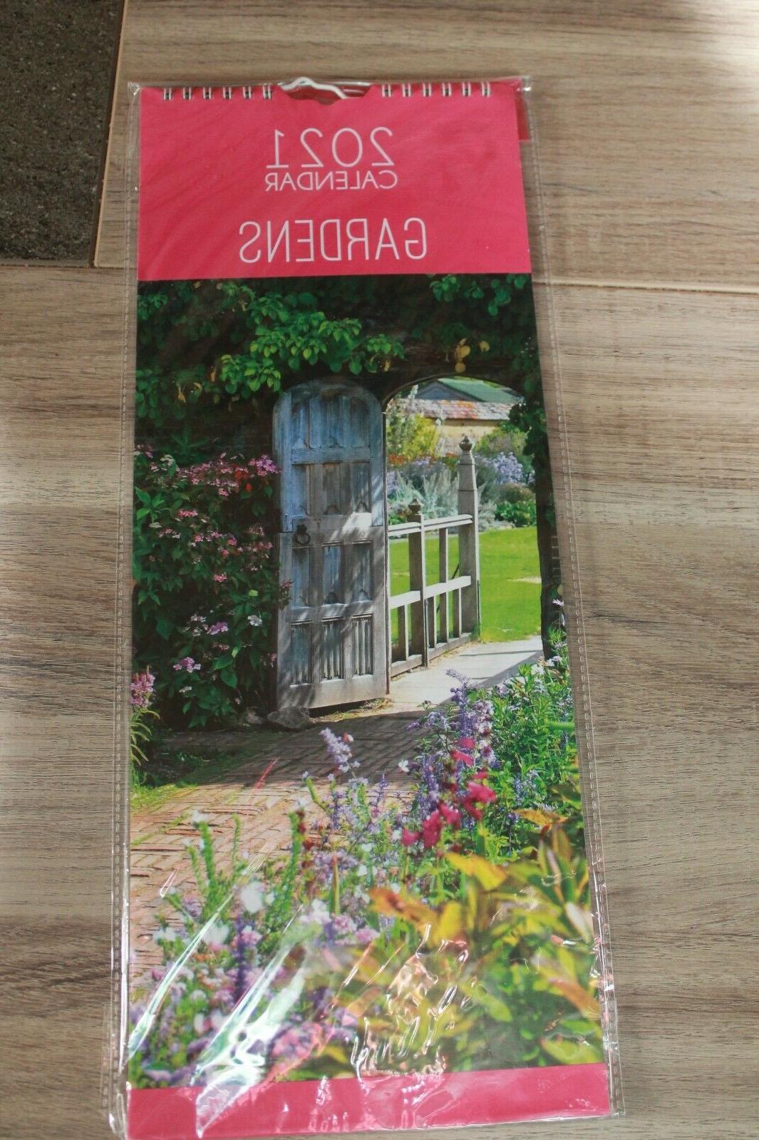 calendrier 2021 jardins 41x16 cm neuf