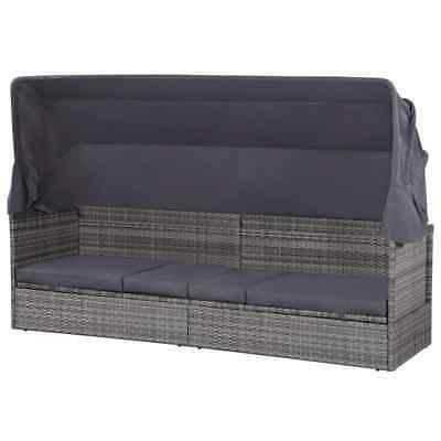 canape de jardin et baldaquin resine tressee