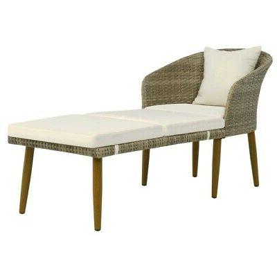 chaise longue de jardin gris beige resine