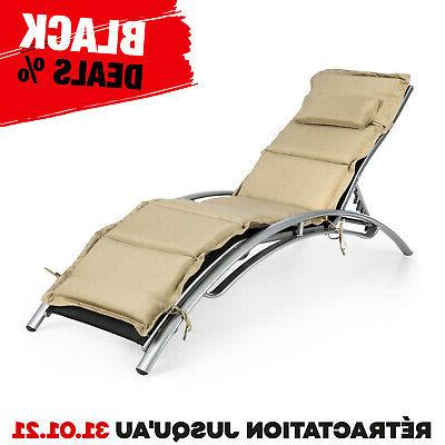 chaise longue transat jardin detente relax rembourrage