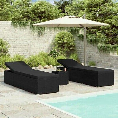 chaises longues de jardin table a