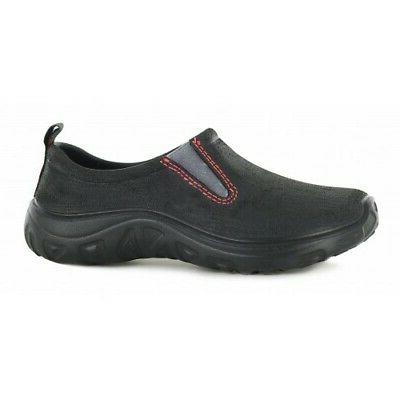 chaussures de jardin homme derby noir rouge