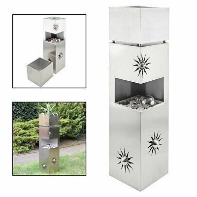 colonne de plantation en inox soleil pot