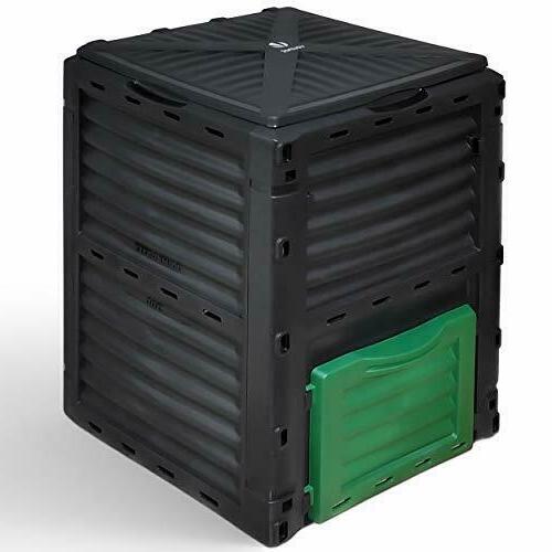 composteur de jardin 300l grande capacite bac