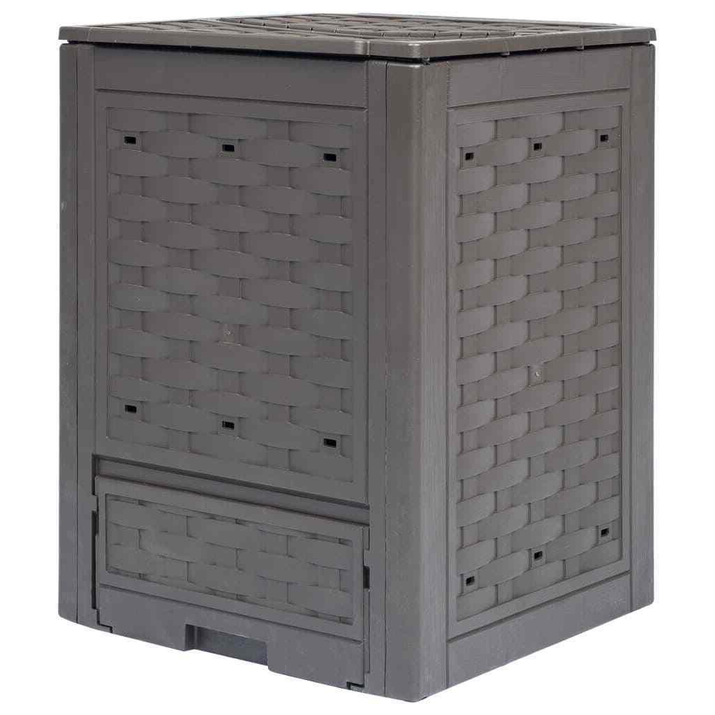 composteur de jardin marron 300 l bac