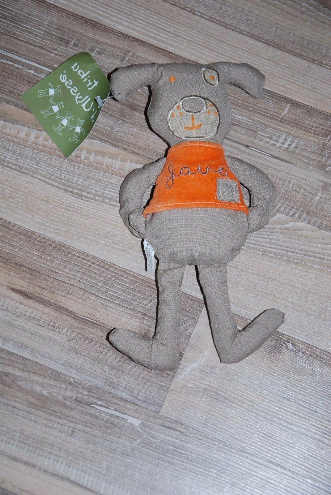 doudou chien tissus beige la tribu d