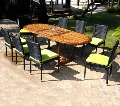 ensemble de jardin table en teck et