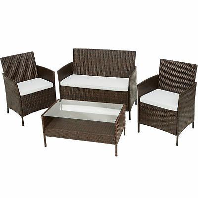 ensemble jardin resine tressee canape table basse