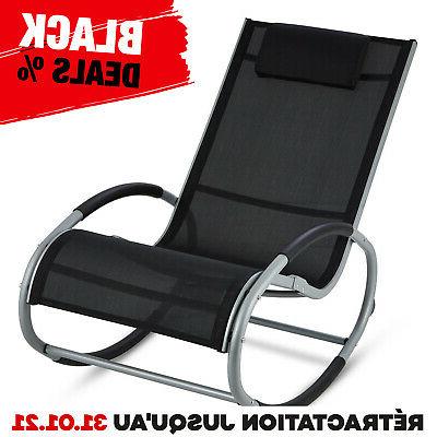 fauteuil chaise longue a bascule relax jardin