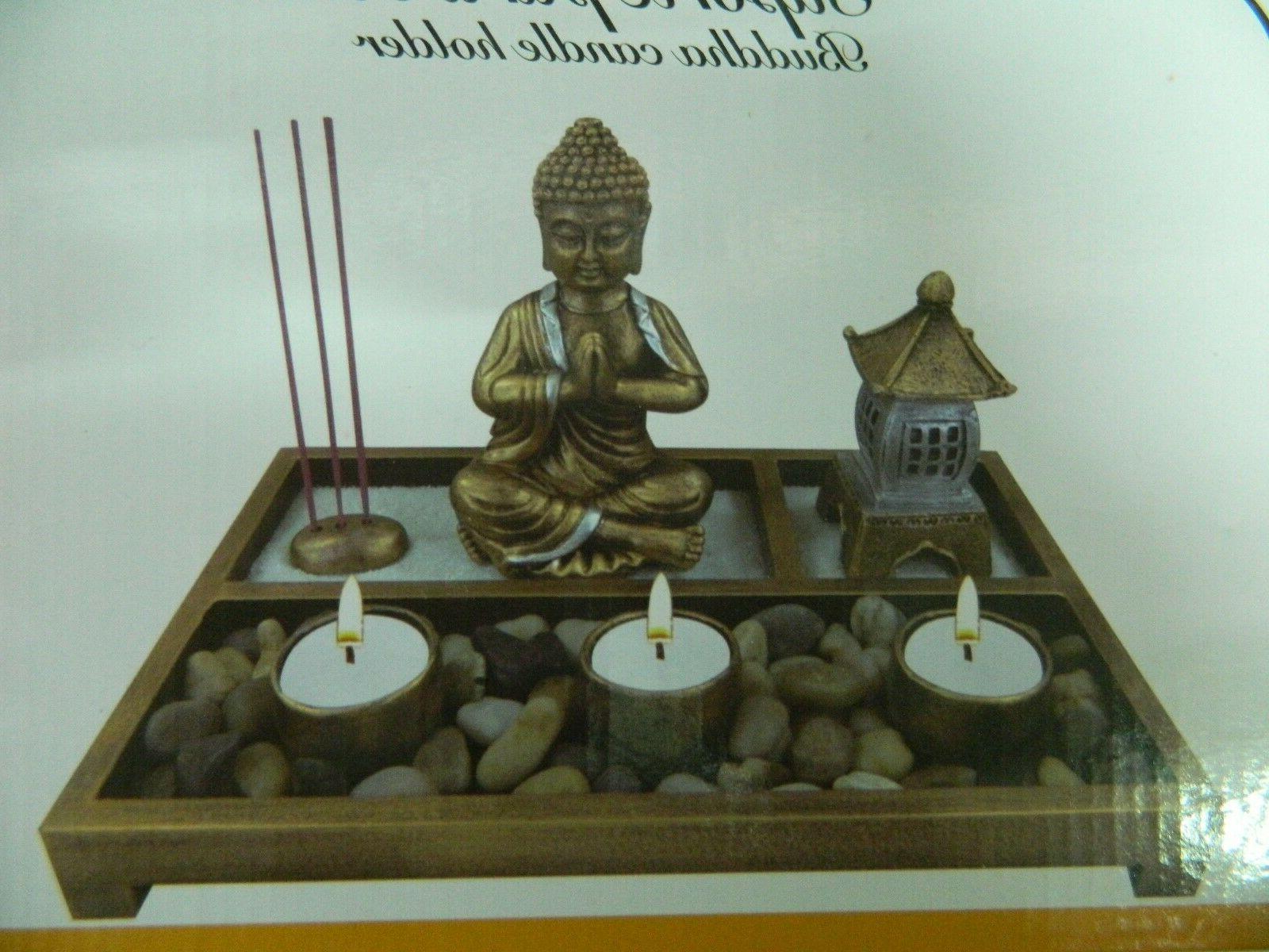 jardin zen rectangle dore 27 5x19cm decoration