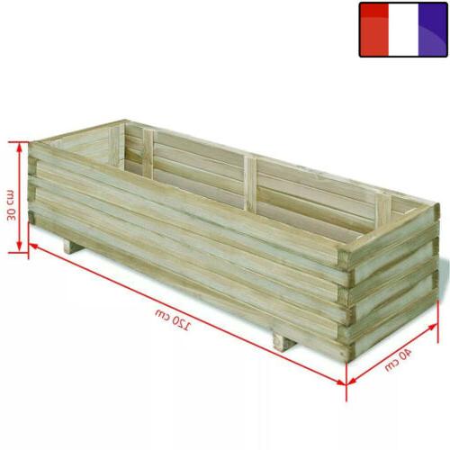 jardiniere rectangulaire bois jardin terrasse balcon patio