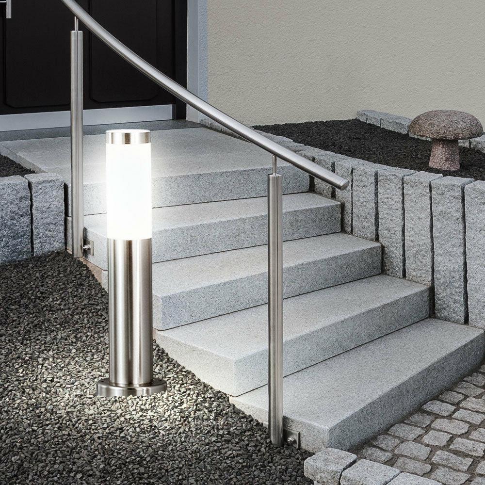lampadaire luminaire jardin terrasse chemin inox eclairage