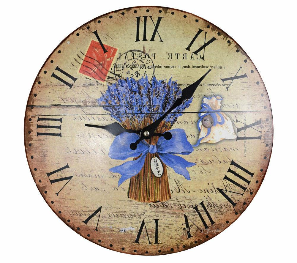 lavande horloge de cuisine shabby chic montre