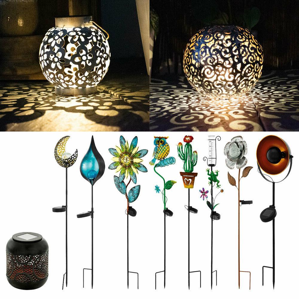 solaire led sur pied lampe multicolore terrasse