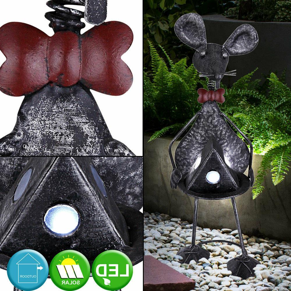 led lampe solaire jardin deco souris figurine