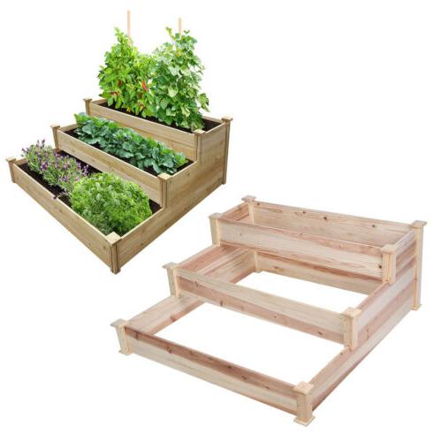 lit de jardin en bois legumes fleurs